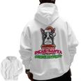 Boston Terrier Santa Claus Christmas Dog Men Zip Up Hoodie Back Print, Boston Terrier Christmas Gifts, trending gift