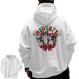 Boston Terrier Santa Claus Elf Reindeer Christmas Dog X-Mas Men Zip Up Hoodie Back Print, Boston Terrier Christmas Gifts, trending gift