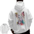 Boston Terrier Splash Men Zip Up Hoodie Back Print, trending gift