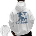 Boston Terrier UFO Cowboy Dog Dog Mom Dog Dad Alien Dog Men Zip Up Hoodie Back Print, Couple Gifts, Mom Gifts, Boston Terrier Dad Gifts, Boston Terrier Mom Gifts, trending gift