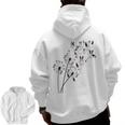 Dandelion Boston Terrier Flower Floral Bostie Tree Men Zip Up Hoodie Back Print, trending gift