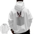 Dog In Your Pocket Boston Terrier For Men Women Girls Kids Men Zip Up Hoodie Back Print, trending gift