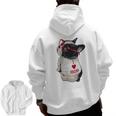 Girls I Heart Mom Love Mama Boston Terrier Dog Lover Men Zip Up Hoodie Back Print, Couple Gifts, Mom Gifts, Boston Terrier Mom Gifts, trending gift