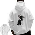 Love NOPE Boston Terrier Dog Lover Men Zip Up Hoodie Back Print, trending gift