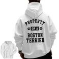 Property Of Boston Terrier Boston Terrier Shirt Men Zip Up Hoodie Back Print, trending gift