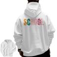 School Psychologist Rainbow Psychology Teacher Men Zip Up Hoodie Back Print, trending gift