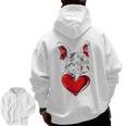 Valentine's Day Boston Terrier Dog Vector Men Zip Up Hoodie Back Print, trending gift