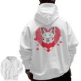 Valentine's Day Boston Terrier Heart Men Zip Up Hoodie Back Print, trending gift