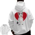 Valentine's Day Boston Terrier Lover Men Zip Up Hoodie Back Print, trending gift