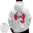 Valentine's Day Boston Terrier Men Zip Up Hoodie Back Print, trending gift