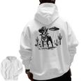 Vintage Boston Terrier UFO Western Wild West Dog Mom Dad Men Zip Up Hoodie Back Print, Couple Gifts, Mom Gifts, Boston Terrier Dad Gifts, Boston Terrier Mom Gifts, trending gift