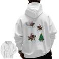 Xmas Lighting Tree Santa Riding Boston Terrier Christmas Men Zip Up Hoodie Back Print, Boston Terrier Christmas Gifts, Boston Terrier Riding Gifts, trending gift