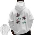 Xmas Tree Santa Riding Boston Terrier Christmas Men Zip Up Hoodie Back Print, Boston Terrier Christmas Gifts, Boston Terrier Riding Gifts, trending gift