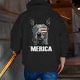 4th July Blue Heeler Dog Merica Patriotic USA Flag Cute Men Zip Up Hoodie Back Print, funny gift