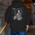 Astronaut Boston Terrier Space Galaxy Dog Lovers Men Zip Up Hoodie Back Print, funny gift