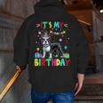 My Birthday Colorful Costume Boston Terrier Party Men Zip Up Hoodie Back Print, funny gift