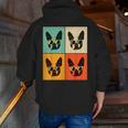Bostie Dog Lover Boston Terrier With Sunglasses For Men Women Girls Kids Men Zip Up Hoodie Back Print, funny gift