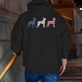 Boston Terrier 4th Of July Dog Patriotic USA Flag Man Woman Men Zip Up Hoodie Back Print, Patriotic Boston Terrier Hoodies, Boston Terrier 4th Of July Hoodies, funny gift