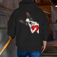 Boston Terrier Bostie Dog Kids Women Girls Men Zip Up Hoodie Back Print, funny gift