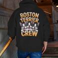 Boston Terrier Crew Cartoon For Dog Owner Pet Boston Terrier Men Zip Up Hoodie Back Print, funny gift