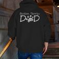 Boston Terrier Dad Dog Breed Daddy Owner Puppy Father Papa Men Women Men Zip Up Hoodie Back Print, Boston Terrier Dad Hoodies, funny gift