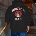 Boston Terrier Dad Dog Father For Men Women Kids Men Zip Up Hoodie Back Print, Boston Terrier Dad Hoodies, funny gift