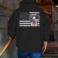 Boston Terrier Dog 4th Of July US American Flag Patriotic Men Zip Up Hoodie Back Print, Patriotic Boston Terrier Hoodies, American Boston Terrier Hoodies, Boston Terrier 4th Of July Hoodies, funny gift
