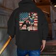 Boston Terrier Dog 4th Of July USA American Flag Patriotic Men Zip Up Hoodie Back Print, Patriotic Boston Terrier Hoodies, American Boston Terrier Hoodies, Boston Terrier 4th Of July Hoodies, funny gift