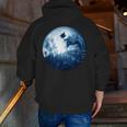 Boston Terrier Dog Moon Dog Mom Dad Women Men Dog Lovers Men Zip Up Hoodie Back Print, Boston Terrier Mom Hoodies, Boston Terrier Dad Hoodies, funny gift