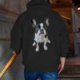 Boston Terrier Dog Motif Pet Art Boston Terrier Men Women Kids Men Zip Up Hoodie Back Print, funny gift