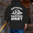 Boston Terrier Dog Official Sleeping Shirt Men Women Kids Men Zip Up Hoodie Back Print, funny gift
