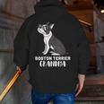 Boston Terrier Dog Owner Grandma Men Zip Up Hoodie Back Print, funny gift