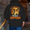 My Boston Terrier Dog Rides Shotgun Witch Halloween Men Women Men Zip Up Hoodie Back Print, Boston Terrier Halloween Hoodies, funny gift