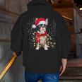 Boston Terrier Dog Ugly Christmas Dog Xmas For Men Women Kids Men Zip Up Hoodie Back Print, Boston Terrier Christmas Hoodies, funny gift
