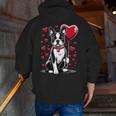 Boston Terrier Dog Valentine's Day Dog Owner Valentine Men Zip Up Hoodie Back Print, funny gift