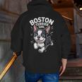 Boston Terrier Girl Cute Cartoon For Dog Owners Pet Terrier Men Zip Up Hoodie Back Print, funny gift