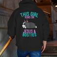 Boston Terrier This Girl Runs On Jesus And Boston Terriers Men Zip Up Hoodie Back Print, funny gift