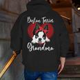Boston Terrier Grandma Dog Owner Boston Terrier For Men Women Men Zip Up Hoodie Back Print, funny gift