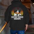 Boston Terrier Grandpa Dog Owner Boston Terrier Men Zip Up Hoodie Back Print, funny gift