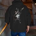 Boston Terrier Guitar Men Zip Up Hoodie Back Print, funny gift