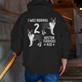Boston Terrier Humor Bostie Dog Lover For Men Women Kids Men Zip Up Hoodie Back Print, funny gift