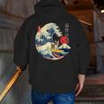 Boston Terrier Japanese Kanagawa Wave Surf Loyal Dog Men Women Kids Men Zip Up Hoodie Back Print, funny gift