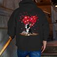 Boston Terrier Lover Heart Shape Boston Terrier Valentine Men Zip Up Hoodie Back Print, funny gift
