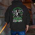 My Boston Terrier Is My Lucky Charm Paw Dog St Patrick's Day Men Zip Up Hoodie Back Print, funny gift