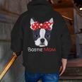Boston Terrier Mom Bostie Women Girls Men Zip Up Hoodie Back Print, Boston Terrier Mom Hoodies, funny gift