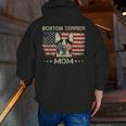 Boston Terrier Mom Dog Lovers American Flag 4th Of July Men Zip Up Hoodie Back Print, Boston Terrier Mom Hoodies, American Boston Terrier Hoodies, Boston Terrier 4th Of July Hoodies, funny gift