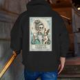Boston Terrier Mom Skeleton Tarot Card Witch Vibes Dog Mom Men Zip Up Hoodie Back Print, Boston Terrier Mom Hoodies, Boston Terrier Tarot Hoodies, funny gift