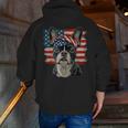 Boston Terrier Patriotic 4th Of July USA American Flag Men Zip Up Hoodie Back Print, Patriotic Boston Terrier Hoodies, American Boston Terrier Hoodies, Boston Terrier 4th Of July Hoodies, funny gift