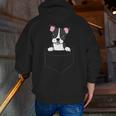 Boston Terrier In The Pocket Cute Pocket Boston Terrier Men Zip Up Hoodie Back Print, funny gift