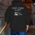 Boston Terrier Puppy Need More Sleep Pajama For Bedtime Men Zip Up Hoodie Back Print, funny gift